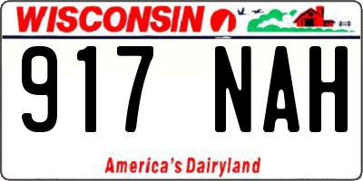 WI license plate 917NAH