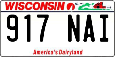 WI license plate 917NAI