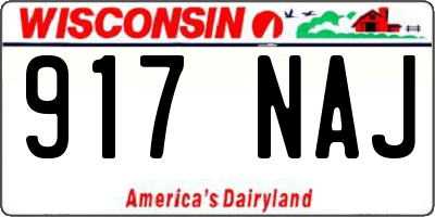 WI license plate 917NAJ