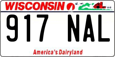 WI license plate 917NAL