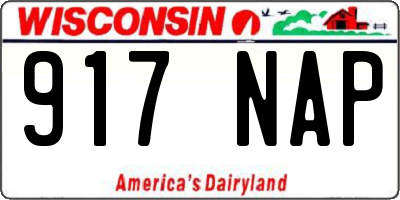 WI license plate 917NAP