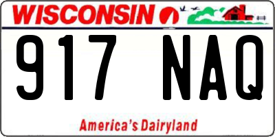 WI license plate 917NAQ