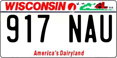 WI license plate 917NAU