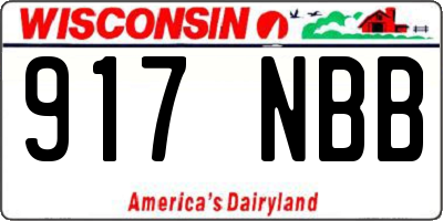 WI license plate 917NBB