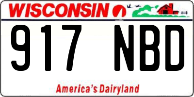 WI license plate 917NBD