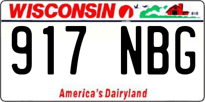 WI license plate 917NBG