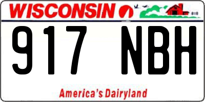 WI license plate 917NBH