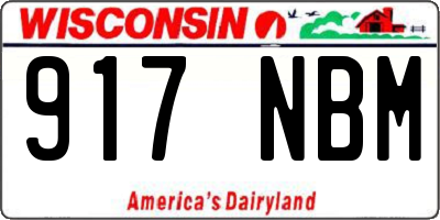 WI license plate 917NBM