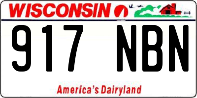 WI license plate 917NBN