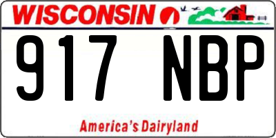 WI license plate 917NBP