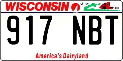 WI license plate 917NBT