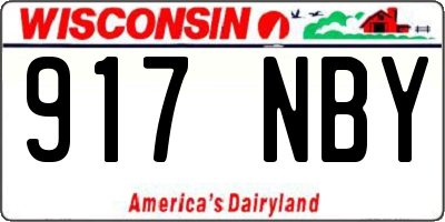 WI license plate 917NBY