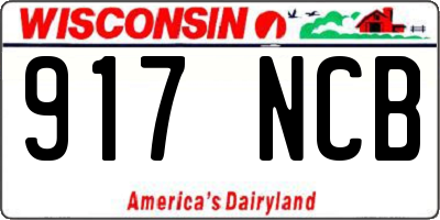 WI license plate 917NCB