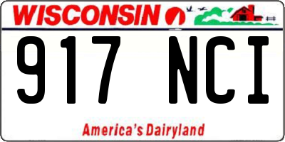 WI license plate 917NCI