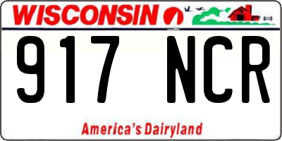 WI license plate 917NCR