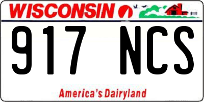 WI license plate 917NCS