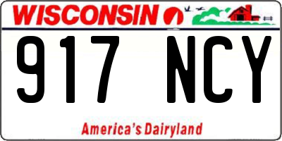 WI license plate 917NCY