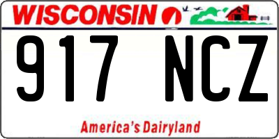 WI license plate 917NCZ