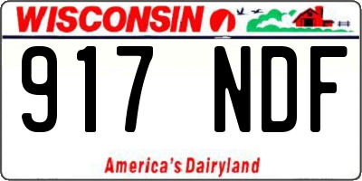 WI license plate 917NDF