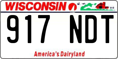 WI license plate 917NDT