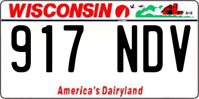 WI license plate 917NDV