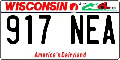 WI license plate 917NEA