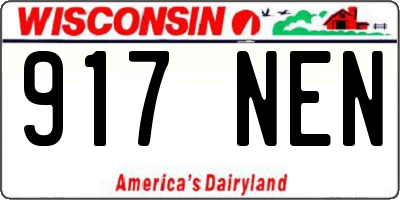 WI license plate 917NEN