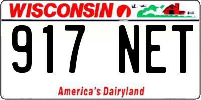 WI license plate 917NET