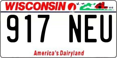 WI license plate 917NEU