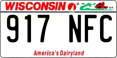 WI license plate 917NFC
