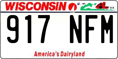 WI license plate 917NFM