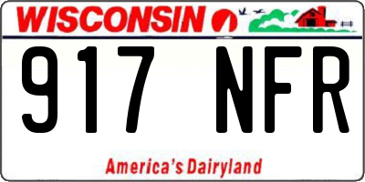 WI license plate 917NFR