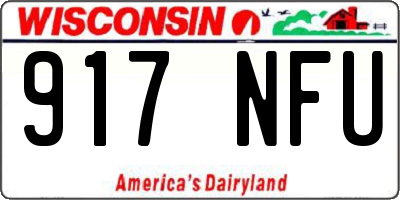 WI license plate 917NFU