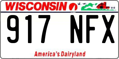 WI license plate 917NFX
