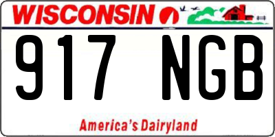 WI license plate 917NGB