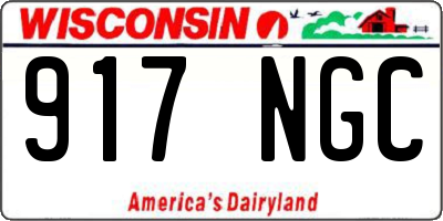 WI license plate 917NGC
