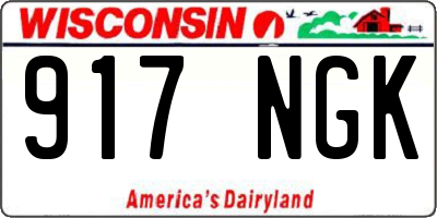WI license plate 917NGK