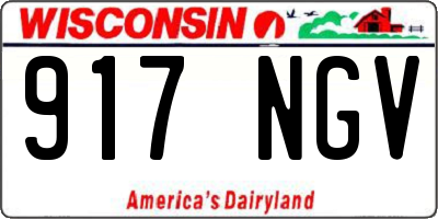 WI license plate 917NGV