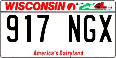 WI license plate 917NGX