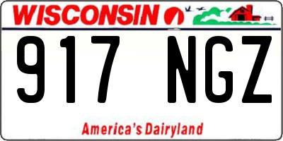 WI license plate 917NGZ