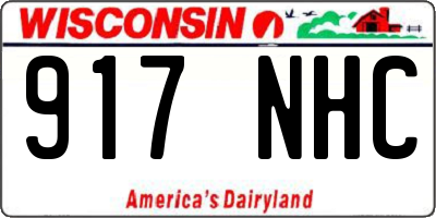 WI license plate 917NHC
