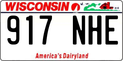 WI license plate 917NHE