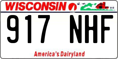 WI license plate 917NHF