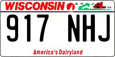 WI license plate 917NHJ