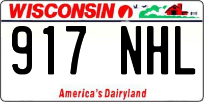 WI license plate 917NHL