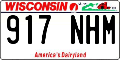 WI license plate 917NHM