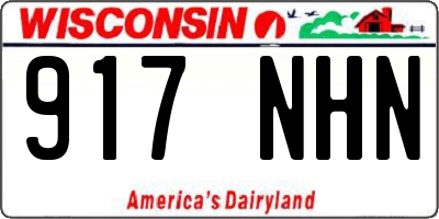 WI license plate 917NHN