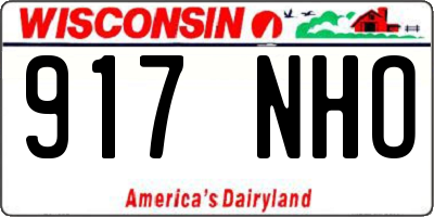 WI license plate 917NHO