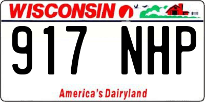 WI license plate 917NHP