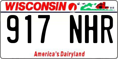 WI license plate 917NHR